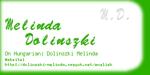 melinda dolinszki business card